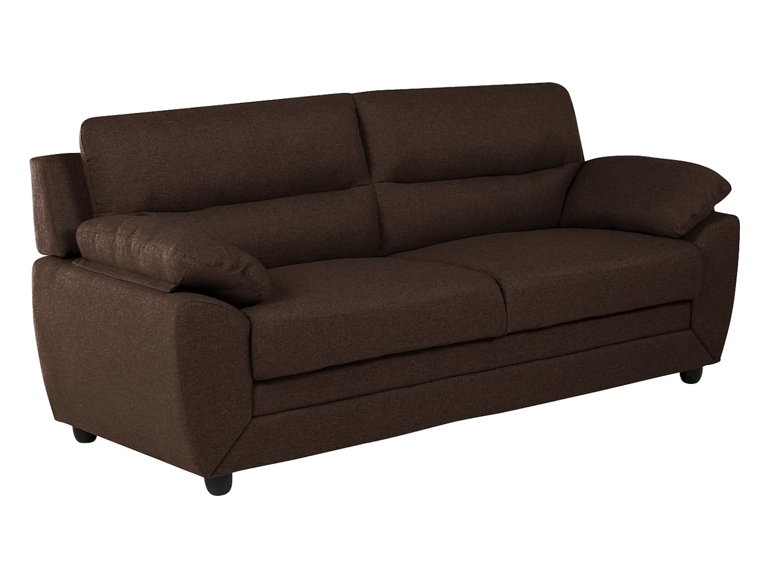 Vente-unique Sofá 3 lugares elegante em tecido Cor castanho - MANOA^ Sofá
