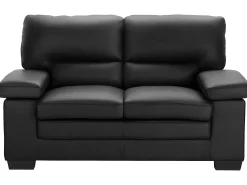 Sofá|LINEA SOFA Sofá 2 lugares em pele de búfalo estilo design - MIMAS Preto