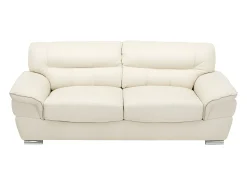 Sofá|LINEA SOFA Sofá 3 lugares em pele e cor - THIBAULT Marfim