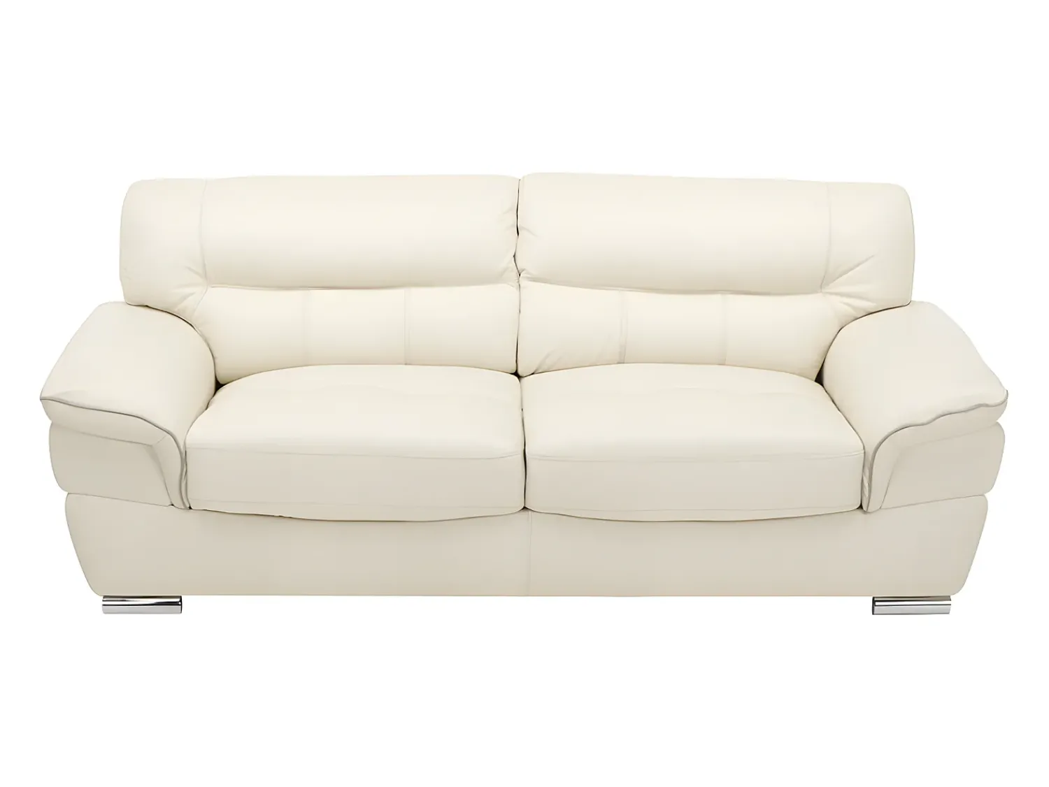 Sofá|LINEA SOFA Sofá 3 lugares em pele e cor - THIBAULT Marfim
