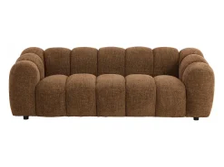Sofá*Vente-unique Sofá 3 lugares em tecido chenille de cor castanha NELIMAR Castanho