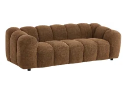 Sofá*Vente-unique Sofá 3 lugares em tecido chenille de cor castanha NELIMAR Castanho