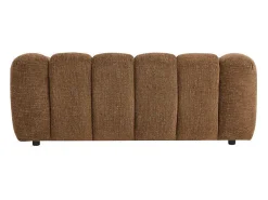 Vente-unique Sofá 2 lugares em tecido chenille de cor castanha Castanho