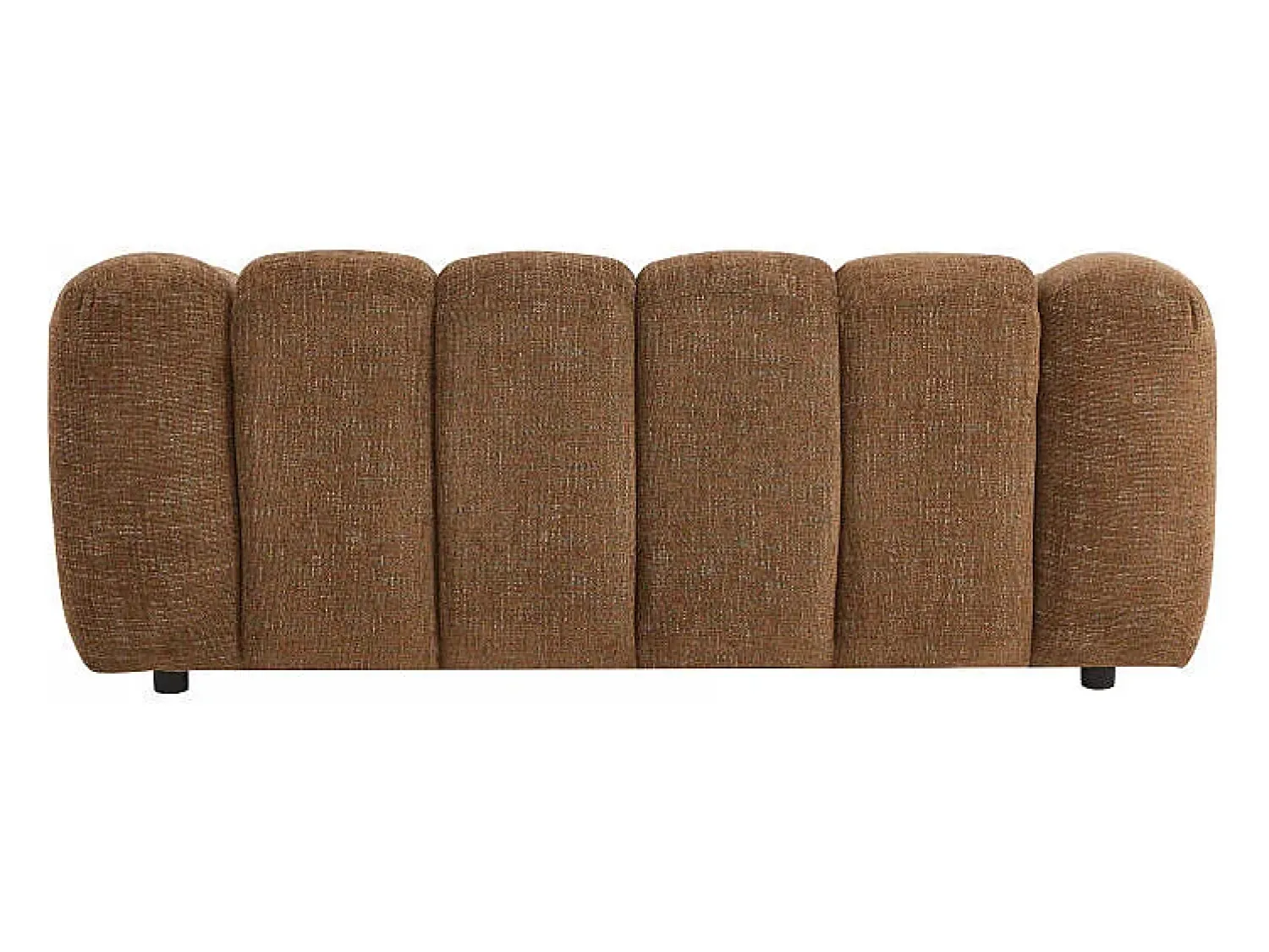 Vente-unique Sofá 2 lugares em tecido chenille de cor castanha Castanho