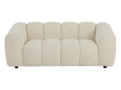 Sofá*Vente-unique Sofá 2 lugares em tecido chenille de cor NELIMAR Bege
