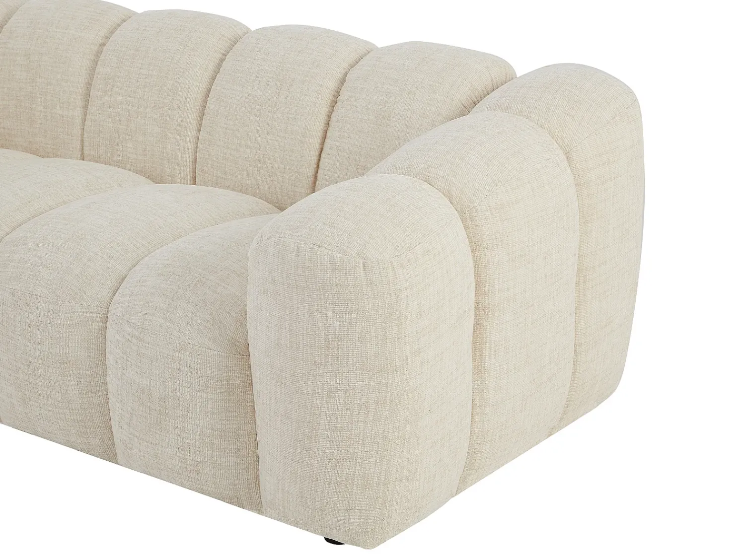 Sofá*Vente-unique Sofá 2 lugares em tecido chenille de cor NELIMAR Bege