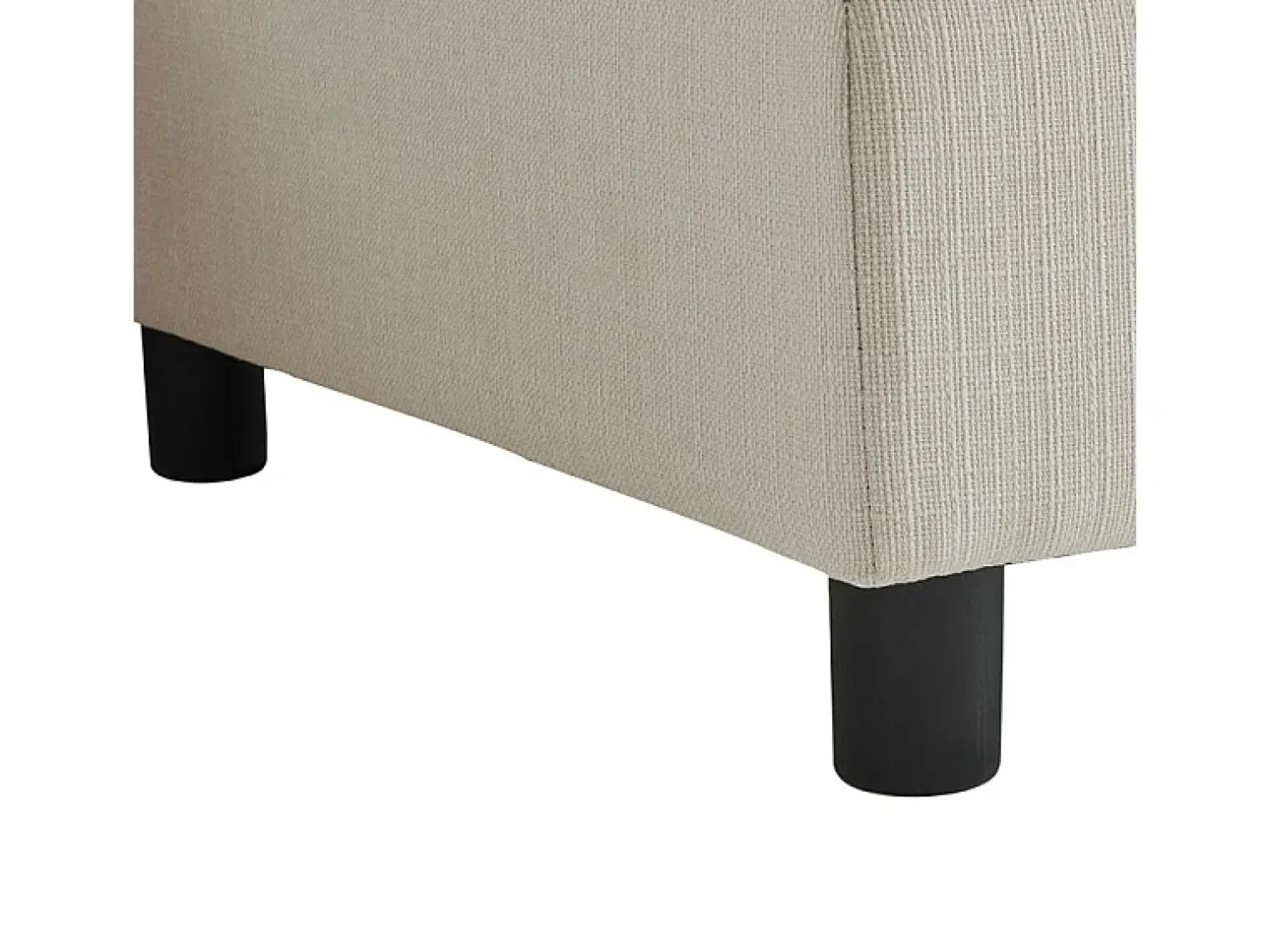 Sofá|DripeX Sofá 3 lugares em tecido de linho, com puff, 3 almofadas lombares e 2 almofadas, 220x83x81cm, Bege