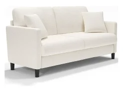 Sofá|DripeX Sofá 2 lugares em Tecido de veludo teddy com 2 Travesseiros - - 148 x 89 x 79cm Bege