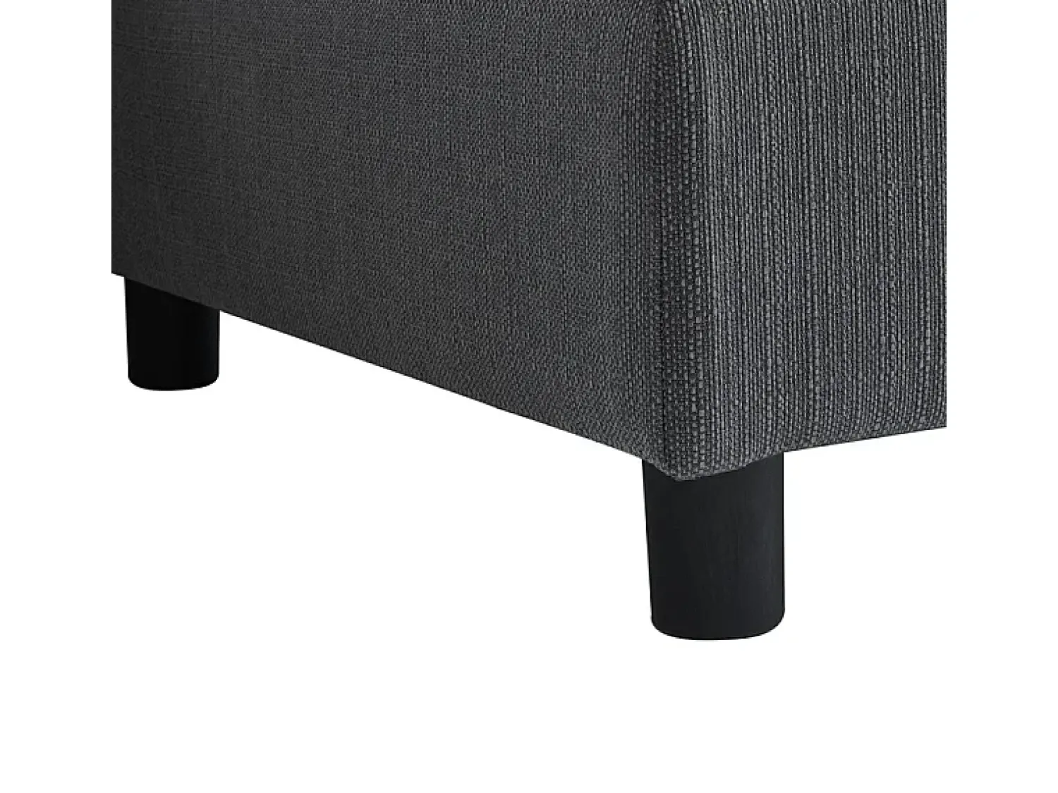 Sofá*DripeX Sofá 3 lugares em tecido de linho, com puff, 3 almofadas lombares e 2 almofadas, 220x83x81cm, Cinza Cinzento