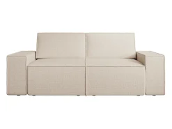 Sofá|Vente-unique Sofá 3 lugares em tecido texturizado conforto AMELIA Bege