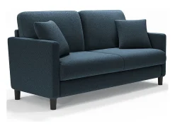Clearance DripeX Sofá 2 lugares em tecido veludo teddy com 2 almofadas - - 148 x 89 x 79 cm Azul
