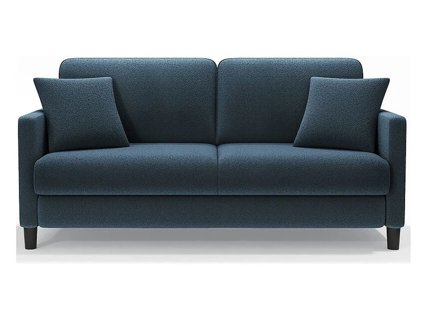 Clearance DripeX Sofá 2 lugares em tecido veludo teddy com 2 almofadas - - 148 x 89 x 79 cm Azul