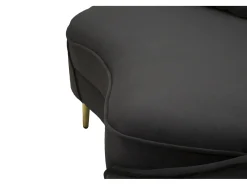 SOFÁ 3 LUGARES OSLO COM ALMOFADAS PRETAS CM 185X84X68 Preto