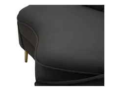 SOFÁ 3 LUGARES OSLO COM ALMOFADAS PRETAS CM 185X84X68 Preto
