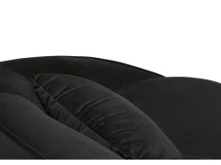 SOFÁ 3 LUGARES OSLO COM ALMOFADAS PRETAS CM 185X84X68 Preto