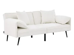 Sofá|ModernLuxe Sofá 2 lugares 167.5x73x70 cm - encosto inclinável três posições (100°–180°) - almofadas de assento macias - Branco