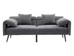 Clearance ModernLuxe Sofá 2 lugares 167.5x73x70 cm - encosto inclinável três posições (100°–180°) - almofadas de assento macias - cinza Cinzento