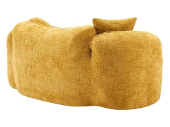 Sofá de 2 lugares - Sofá reto com 2 almofadas e braços - chenille^ Sofá