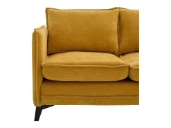 Sofá* Sofá de 2 lugares - com compartimentos laterais para arrumação e suporte para telemóvel - chenille - para sala de estar e quarto Amarelo