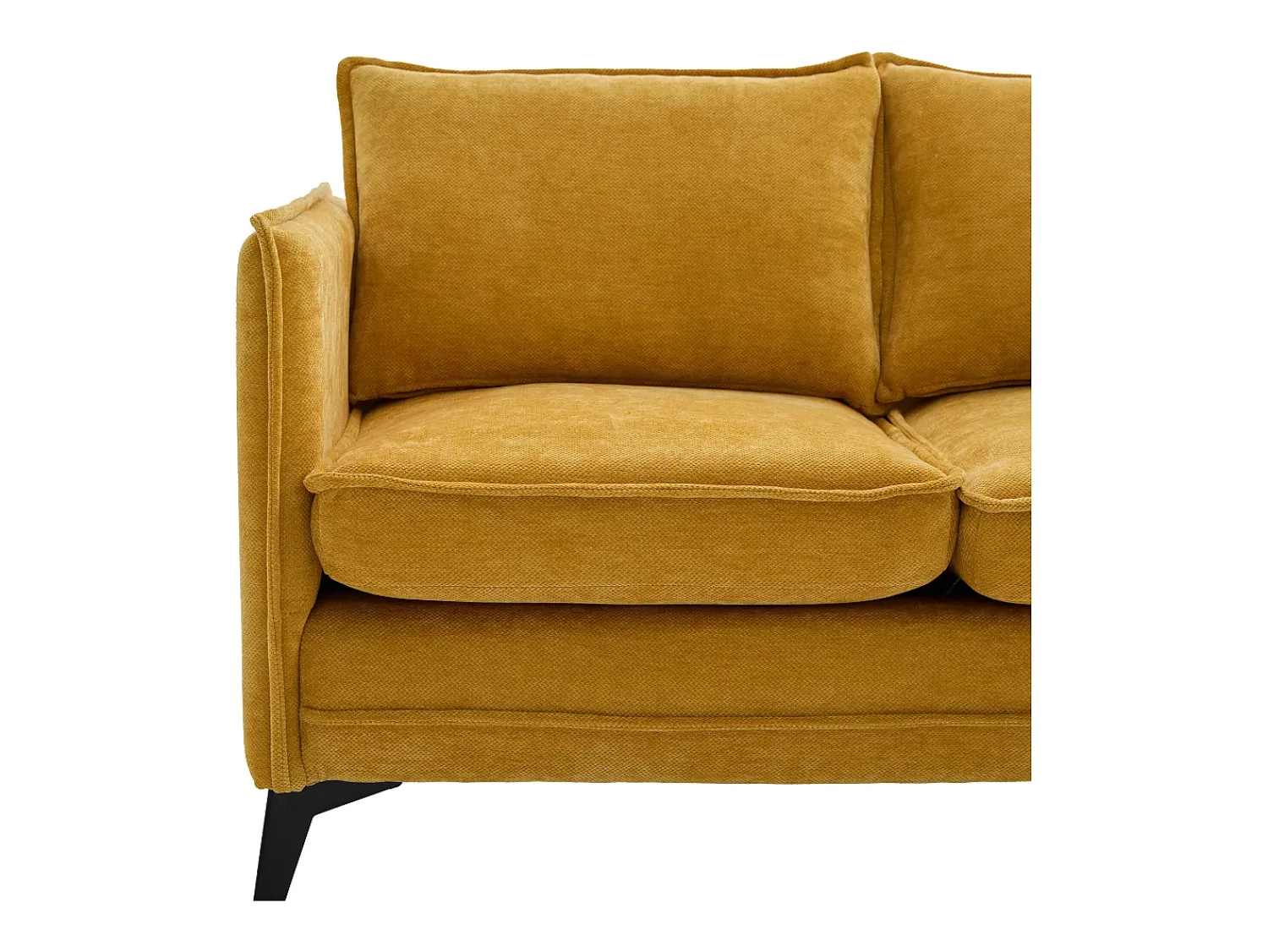 Sofá* Sofá de 2 lugares - com compartimentos laterais para arrumação e suporte para telemóvel - chenille - para sala de estar e quarto Amarelo