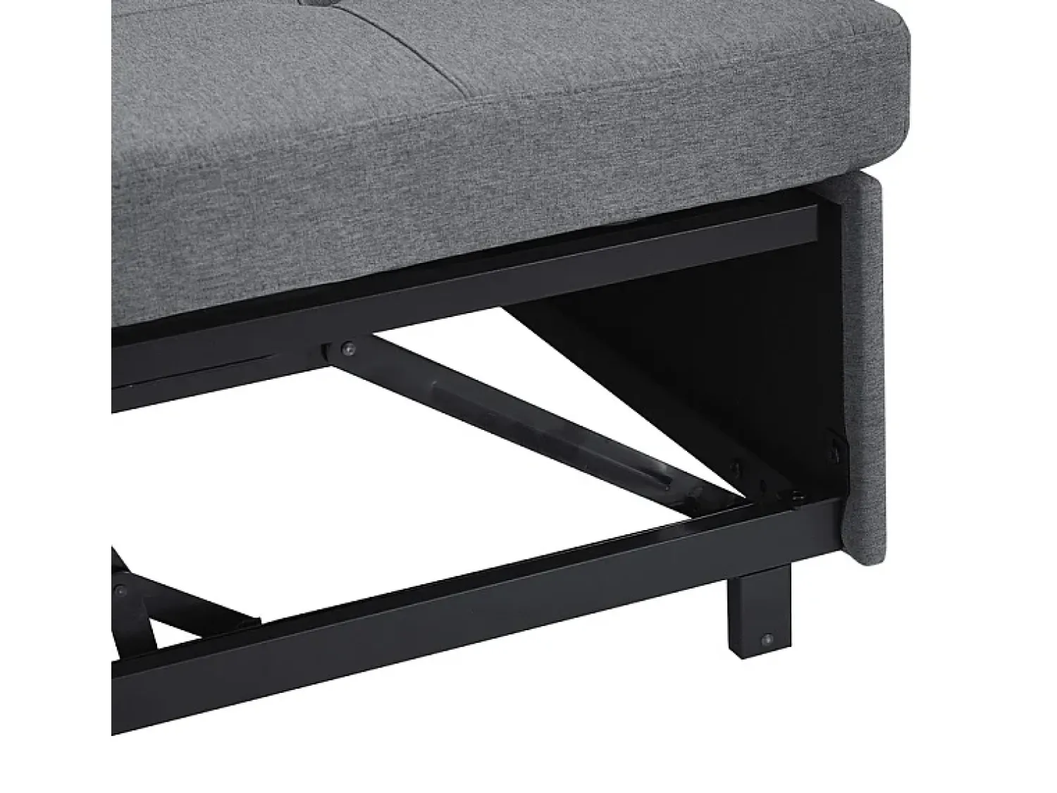 Sofá|DripeX Sofá angular conversível em veludo - 3 lugares - com armazenamento, porta-copos de aço inoxidável - 205x139x87cm - Cinza Cinzento