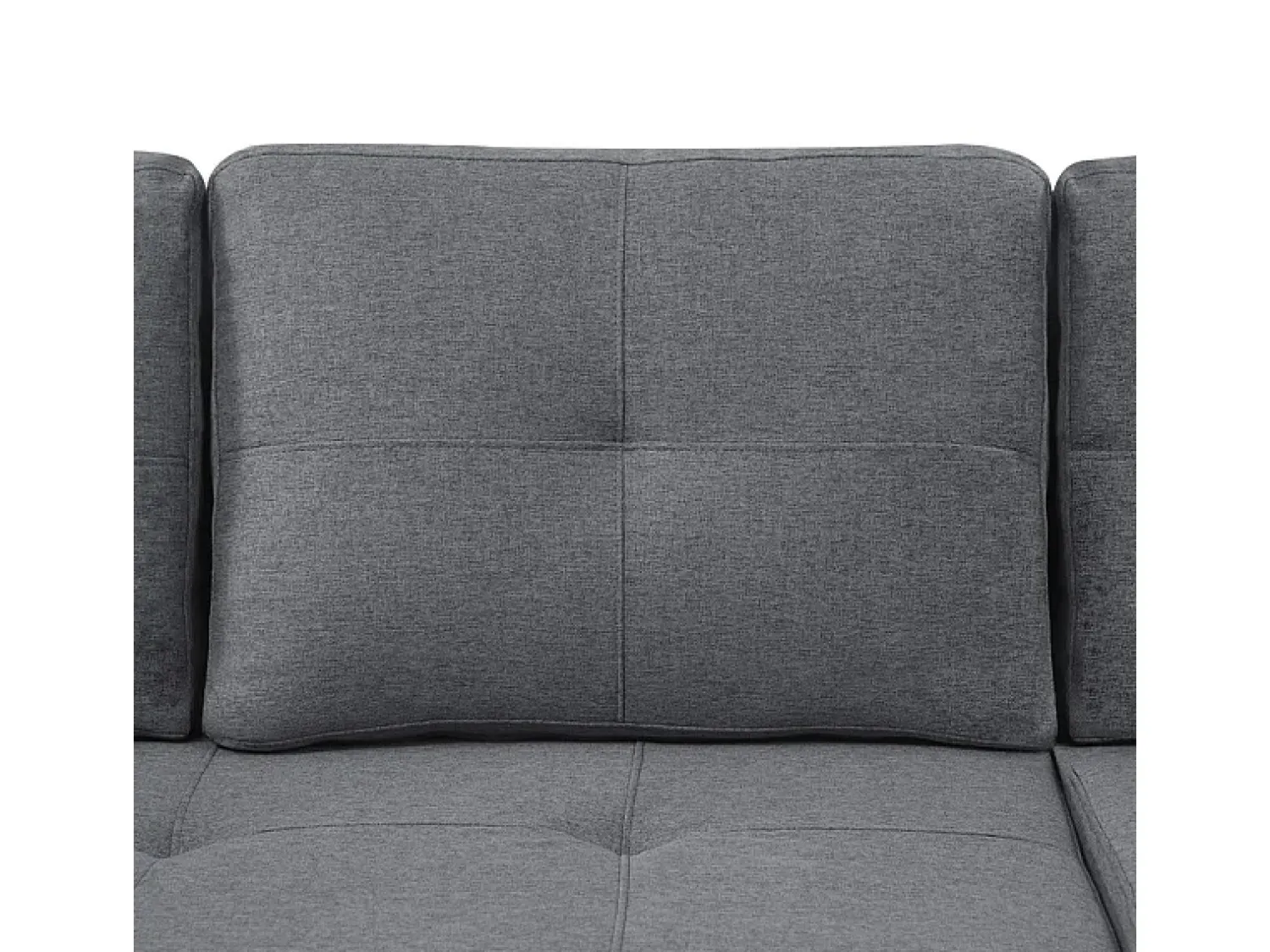 Sofá|DripeX Sofá angular conversível em veludo - 3 lugares - com armazenamento, porta-copos de aço inoxidável - 205x139x87cm - Cinza Cinzento