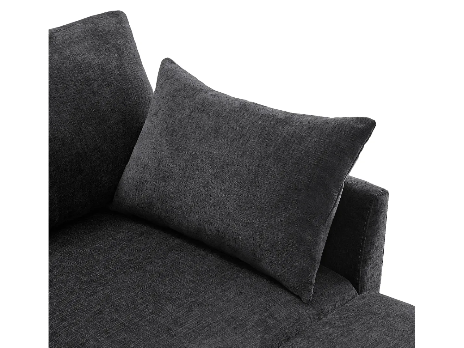 Sofá|ModernLuxe Sofá angular moderno em L - com apoio pés removível - 4 lugares - Cinza Cinzento