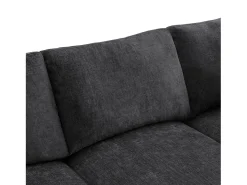Sofá|ModernLuxe Sofá angular moderno em L - com apoio pés removível - 4 lugares - Cinza Cinzento
