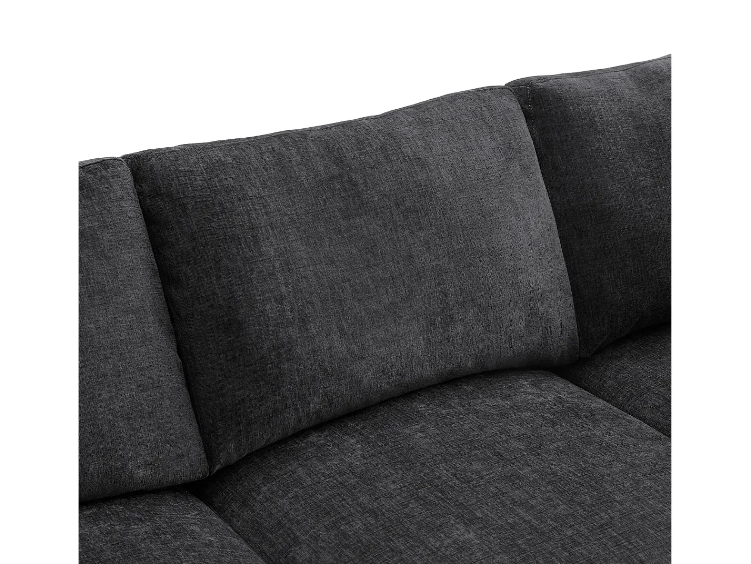 Sofá|ModernLuxe Sofá angular moderno em L - com apoio pés removível - 4 lugares - Cinza Cinzento