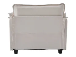 Sofá* Sofá com bolsos laterais e apoio para os pés - Chenille - para sala de estar e quarto Bege