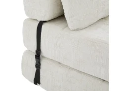 Sofá de 1 lugar - Sofá dobrável com encosto e almofadas - chenille^ Sofá