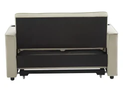 Sofá de 2 lugares - Sofá-cama com suporte para copos e bolso para arrumação - almofadas e rodízios^ Sofá