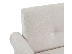 Best Sofá de 2 lugares - Sofá reto com duas almofadas e braços - chenile - para sala de estar e quarto Bege
