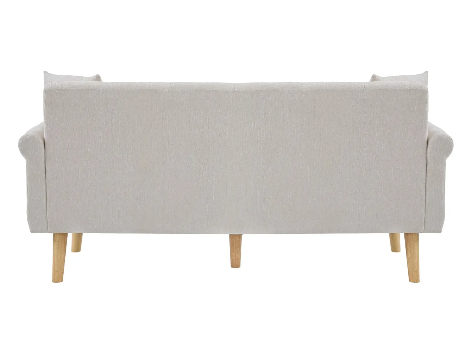 Hauss Spole Sofá de 2 lugares, tecido chenille, pernas em madeira, 162x74x77cm^ Sofá