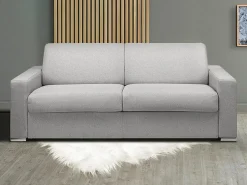 Vente-unique Sofá cama 4 lugares colchão de 14 cm tecido CALITO^ Sofá