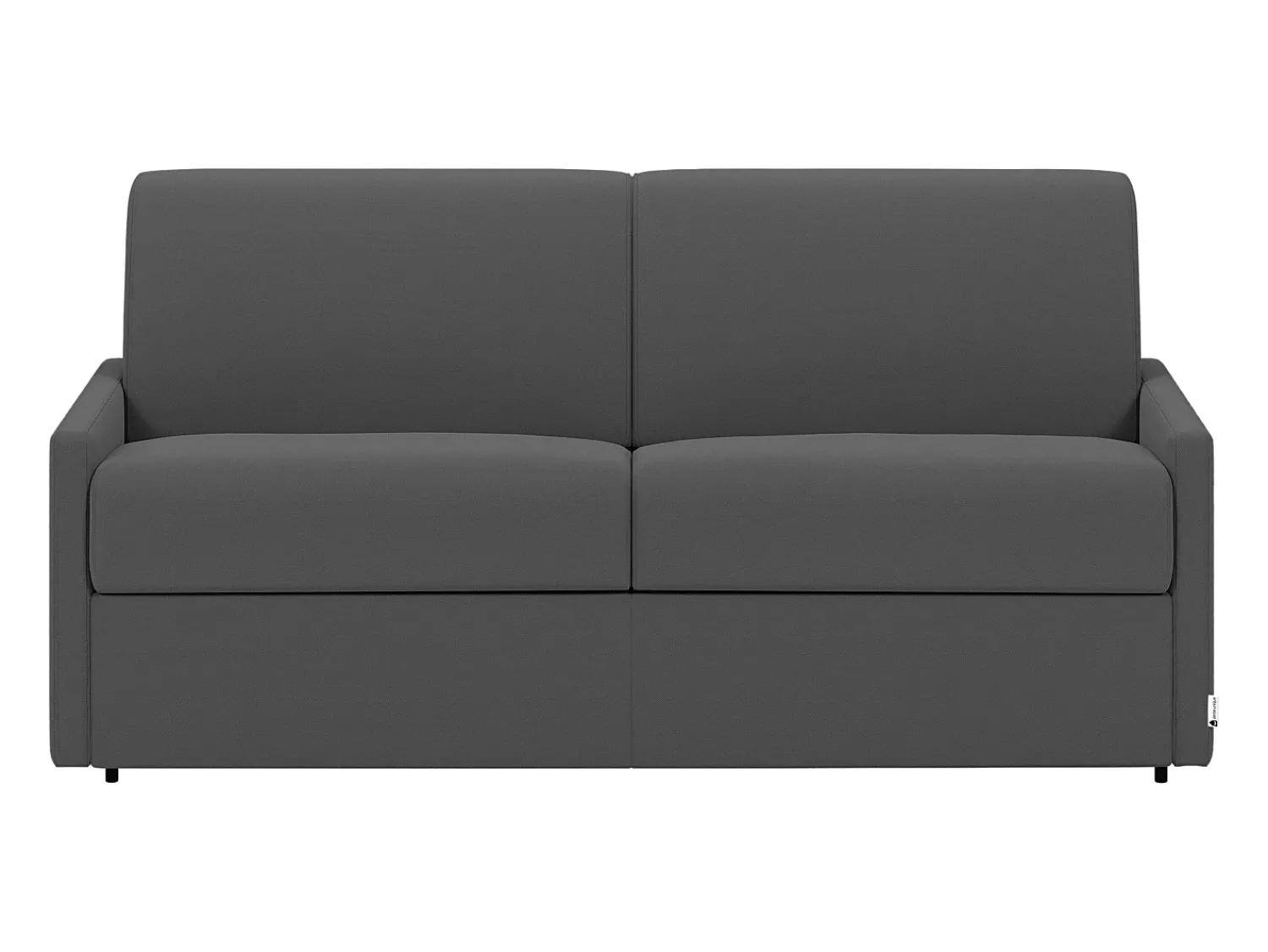 Sofá*Vente-unique Sofá cama 3 lugares colchão de 22 cm tecido CALIFE Cinzento