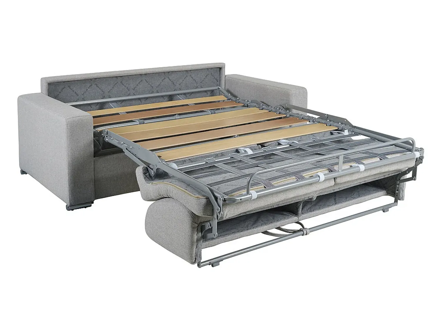 Best Vente-unique Sofá cama 4 lugares colchão de 14 cm tecido cinzento escuro CALITO Cinza antracite