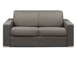 Sofá*Vente-unique Sofá cama 3 lugares colchão de 18 cm tecido cinzento escuro CALITO Cinza antracite