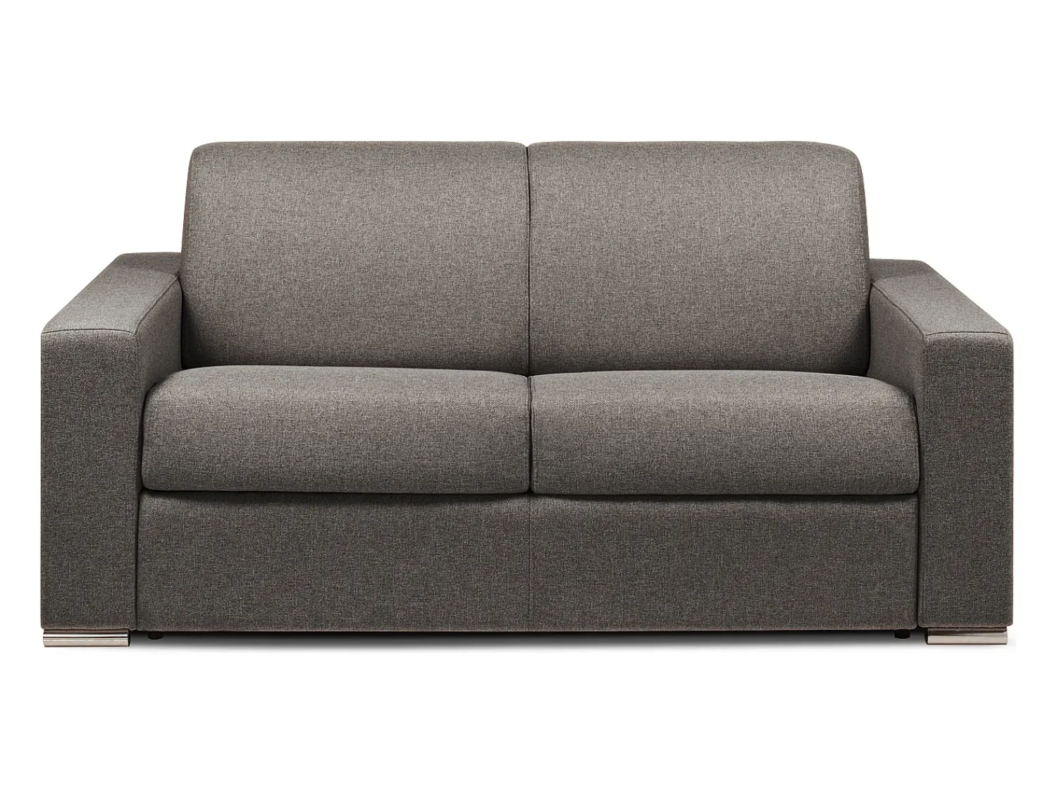 Sofá*Vente-unique Sofá cama 3 lugares colchão de 18 cm tecido cinzento escuro CALITO Cinza antracite