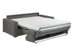 Best Vente-unique Sofá cama 3 lugares colchão de 14 cm tecido CALITO Azul