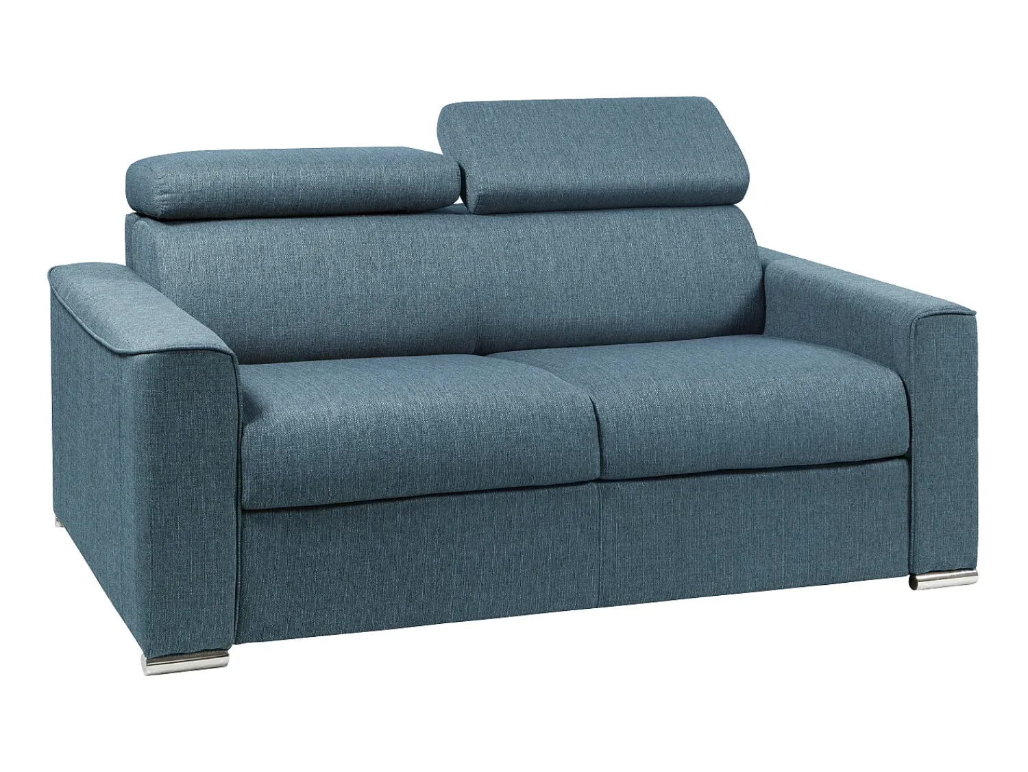 Vente-unique Sofá cama 2 lugares colchão de 14 cm tecido VIZIR^ Sofá