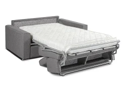 Vente-unique Sofá cama 2 lugares colchão de 14 cm tecido VIZIR^ Sofá