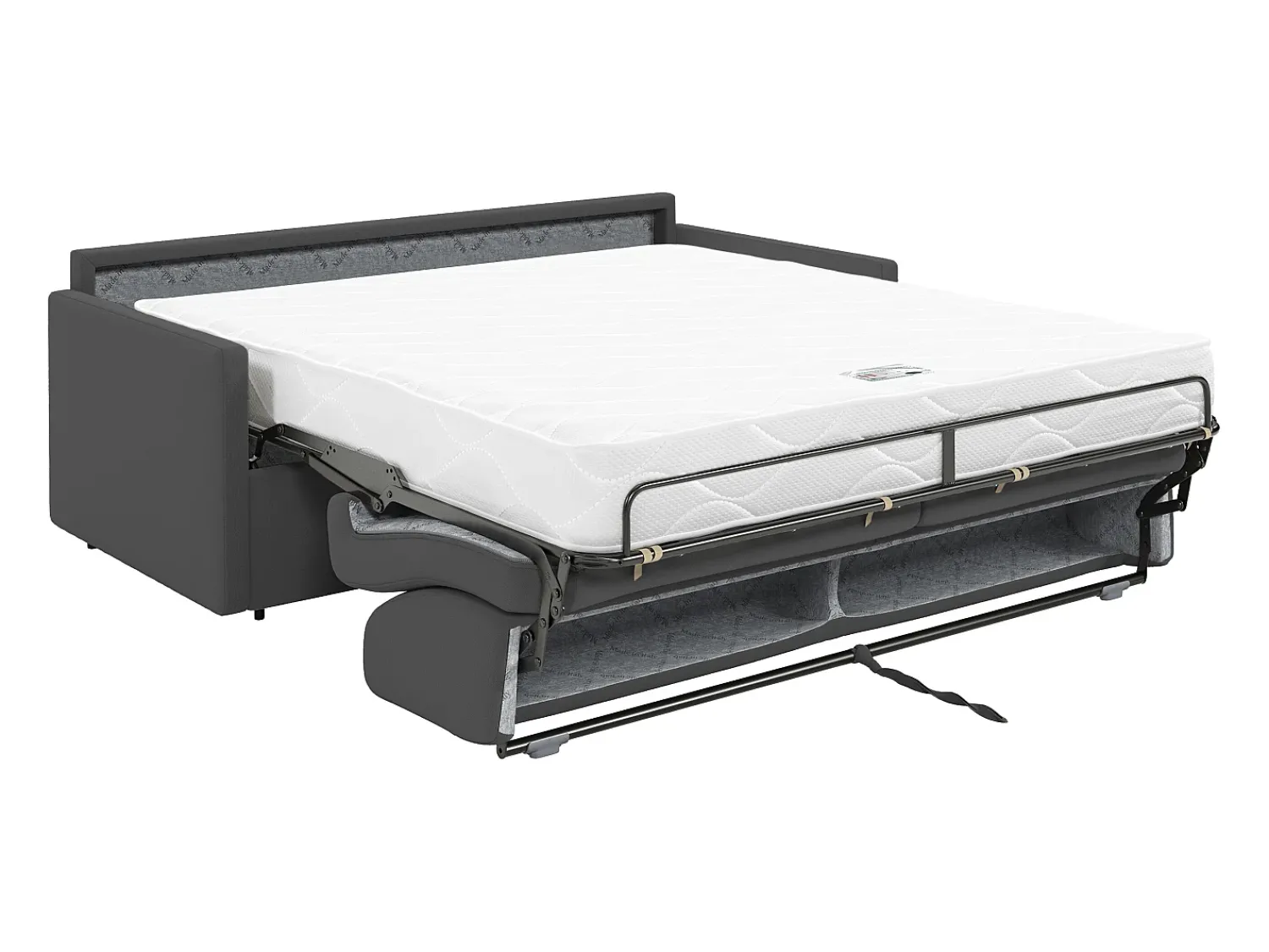 Vente-unique Sofá cama 4 lugares colchão de 18 cm tecido CALIFE^ Sofá