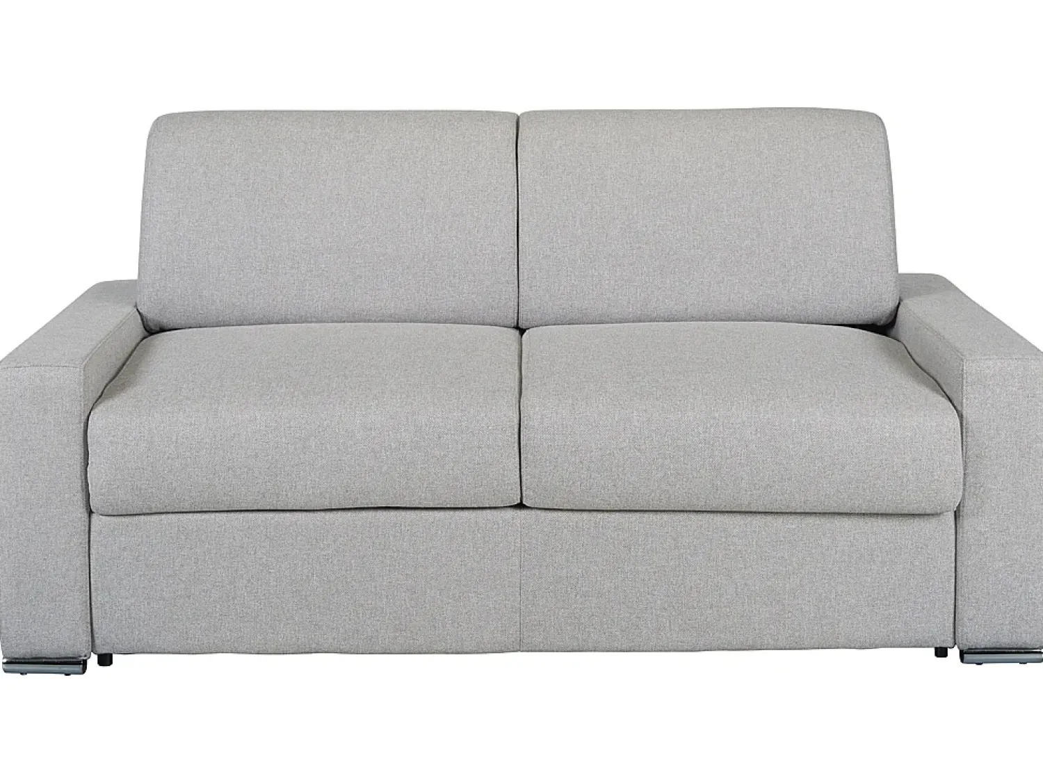 Sofá*Vente-unique Sofá cama 3 lugares colchão de 14 cm tecido CALITO Cinzento