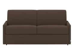 Vente-unique Sofá cama 4 lugares colchão de 22 cm tecido cinzento CALIFE^ Sofá