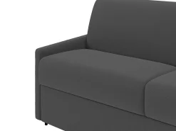 Sofá|Vente-unique Sofá cama 4 lugares colchão de 22 cm tecido CALIFE Cinzento