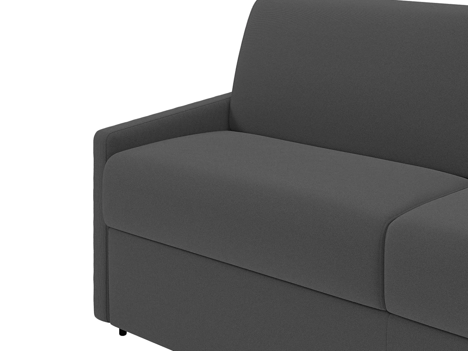 Sofá|Vente-unique Sofá cama 4 lugares colchão de 22 cm tecido CALIFE Cinzento