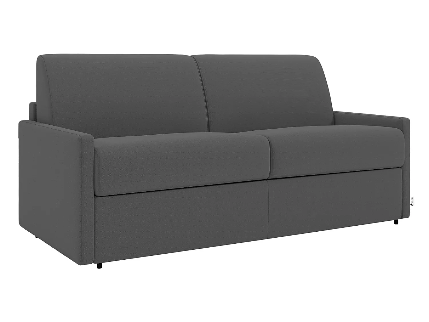 Sofá|Vente-unique Sofá cama 4 lugares colchão de 22 cm tecido CALIFE Cinzento