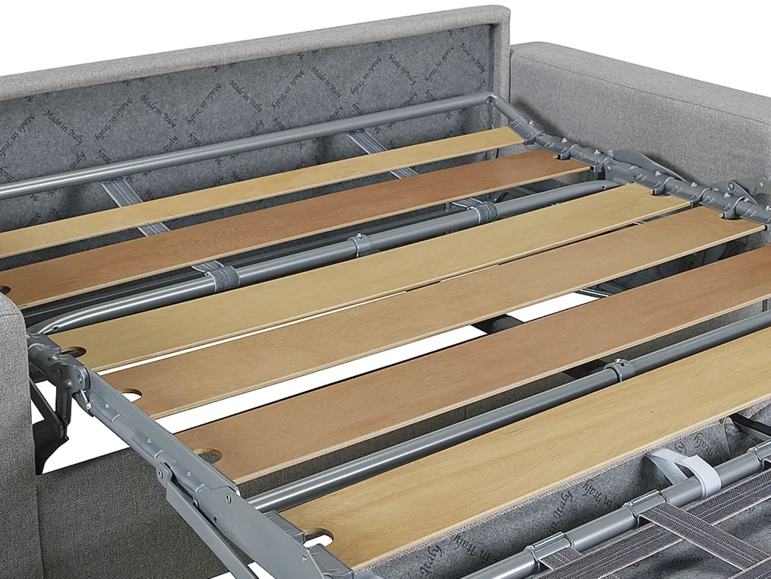 Sofá|Vente-unique Sofá cama 2 lugares colchão de 14 cm tecido CALITO Azul