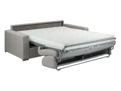 Sofá|Vente-unique Sofá cama 2 lugares colchão de 14 cm tecido CALITO Azul